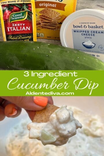 3 ingredient cucumber dip cover