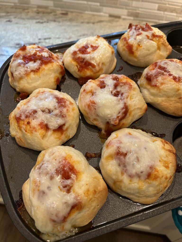 finished pizza cupcakes