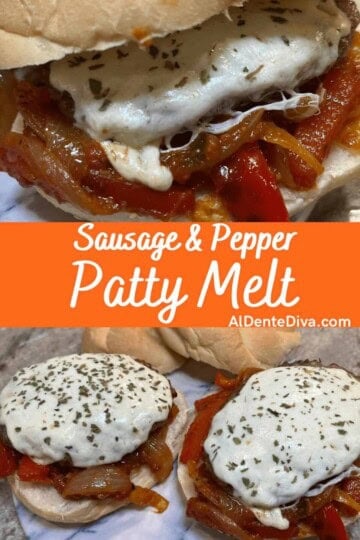 sausage and pepper patty melt cover