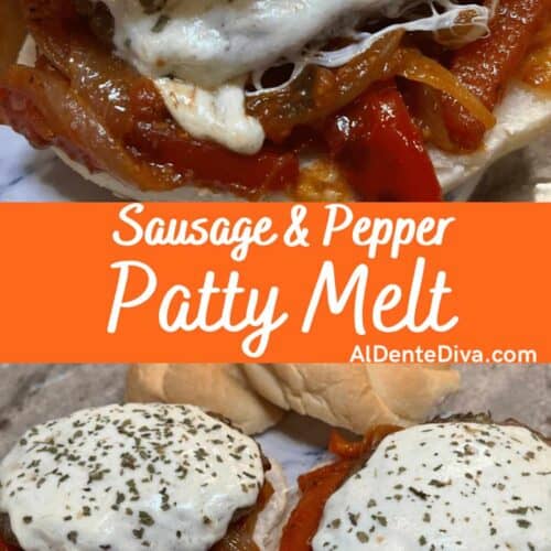 sausage and pepper patty melt cover
