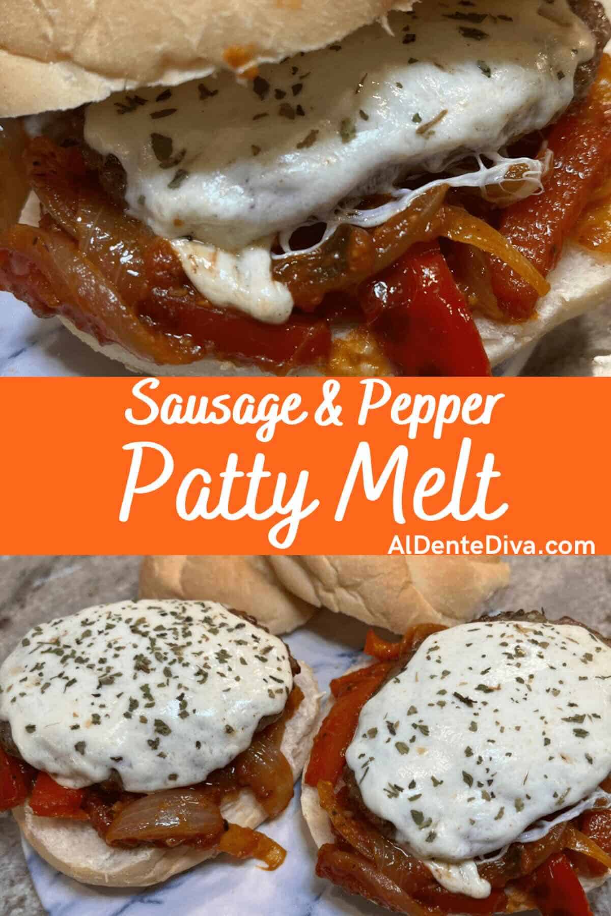 sausage and pepper patty melt cover