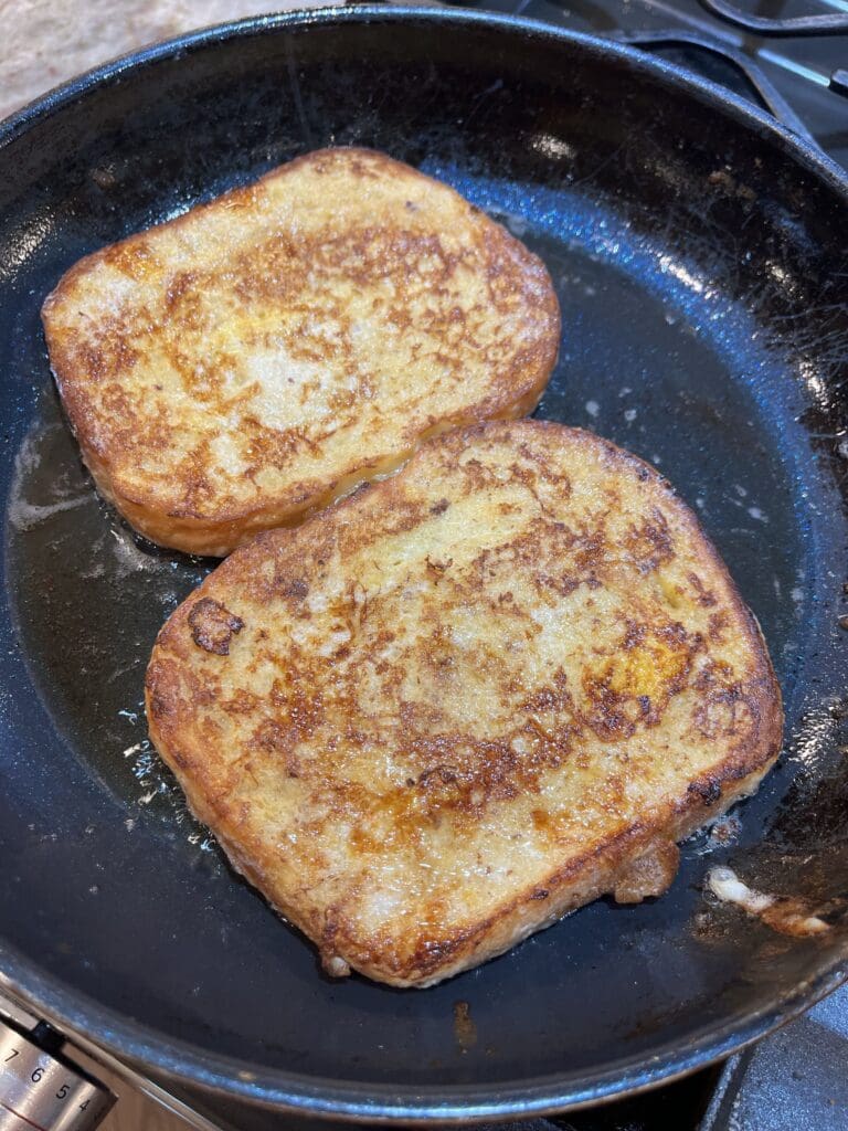French toast in the skillet