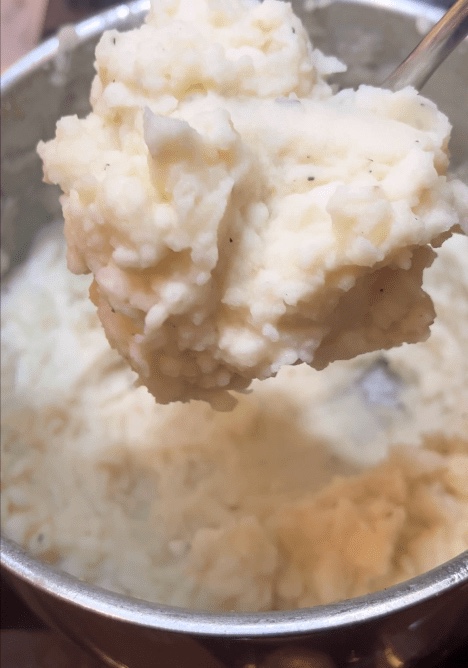 mashed potato in pot
