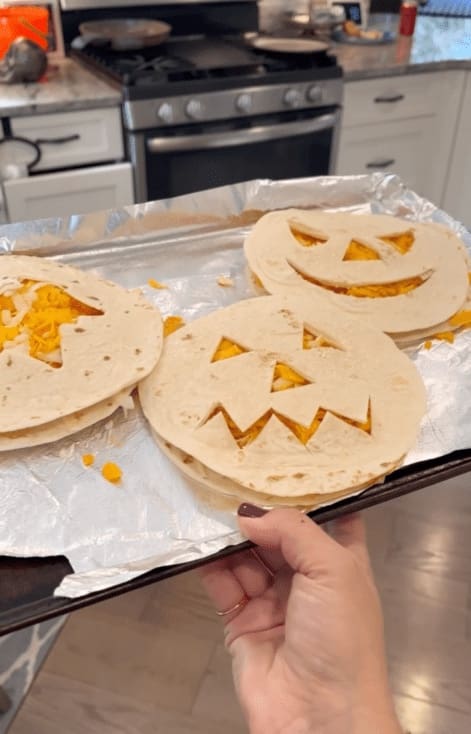 baking halloween quesadilla
