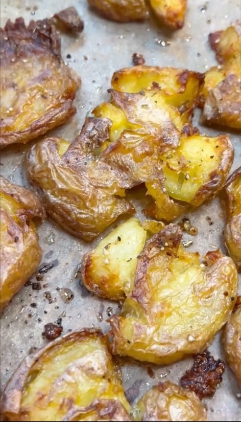 finished smashed potatoes