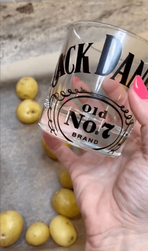 glass for shmashed potatoes