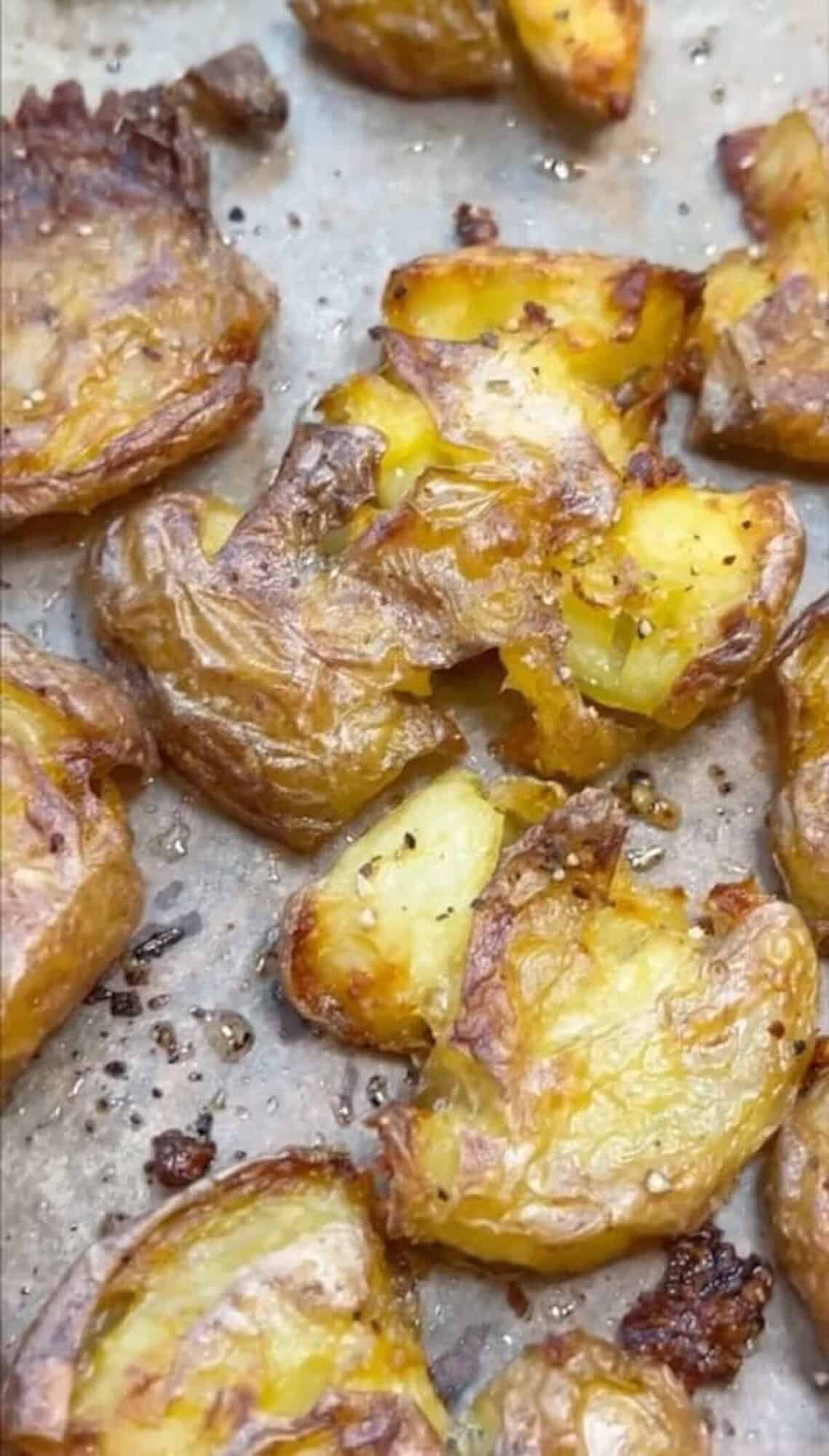 crispy smashed potatoes