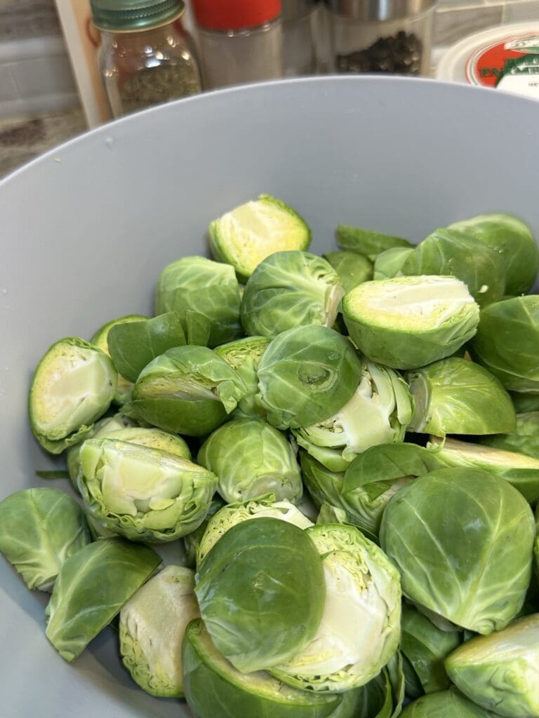 cut brussels sprouts