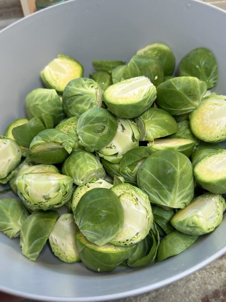 cleaned brussels sprouts