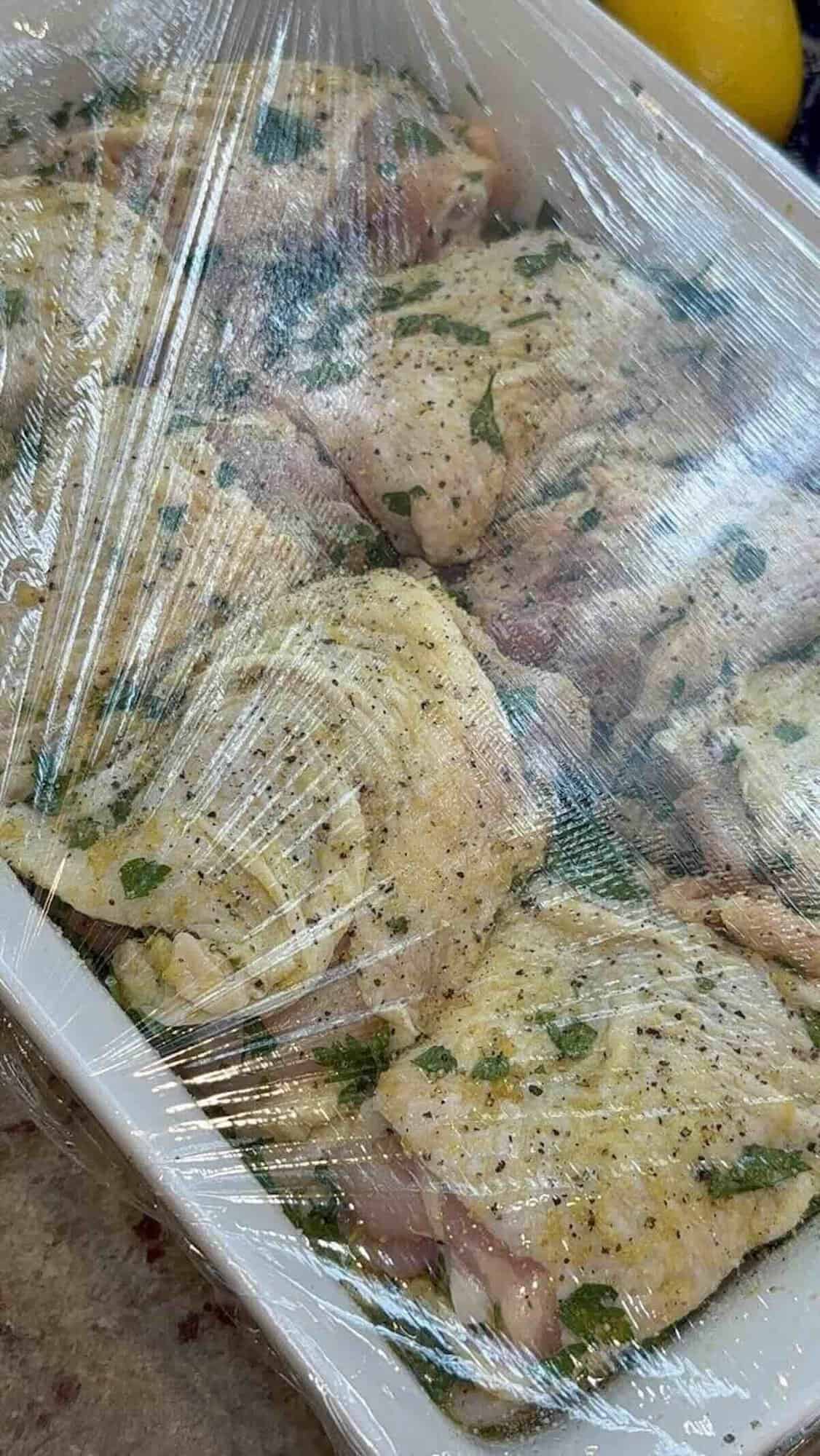 marinated lemon pepper chicken thighs