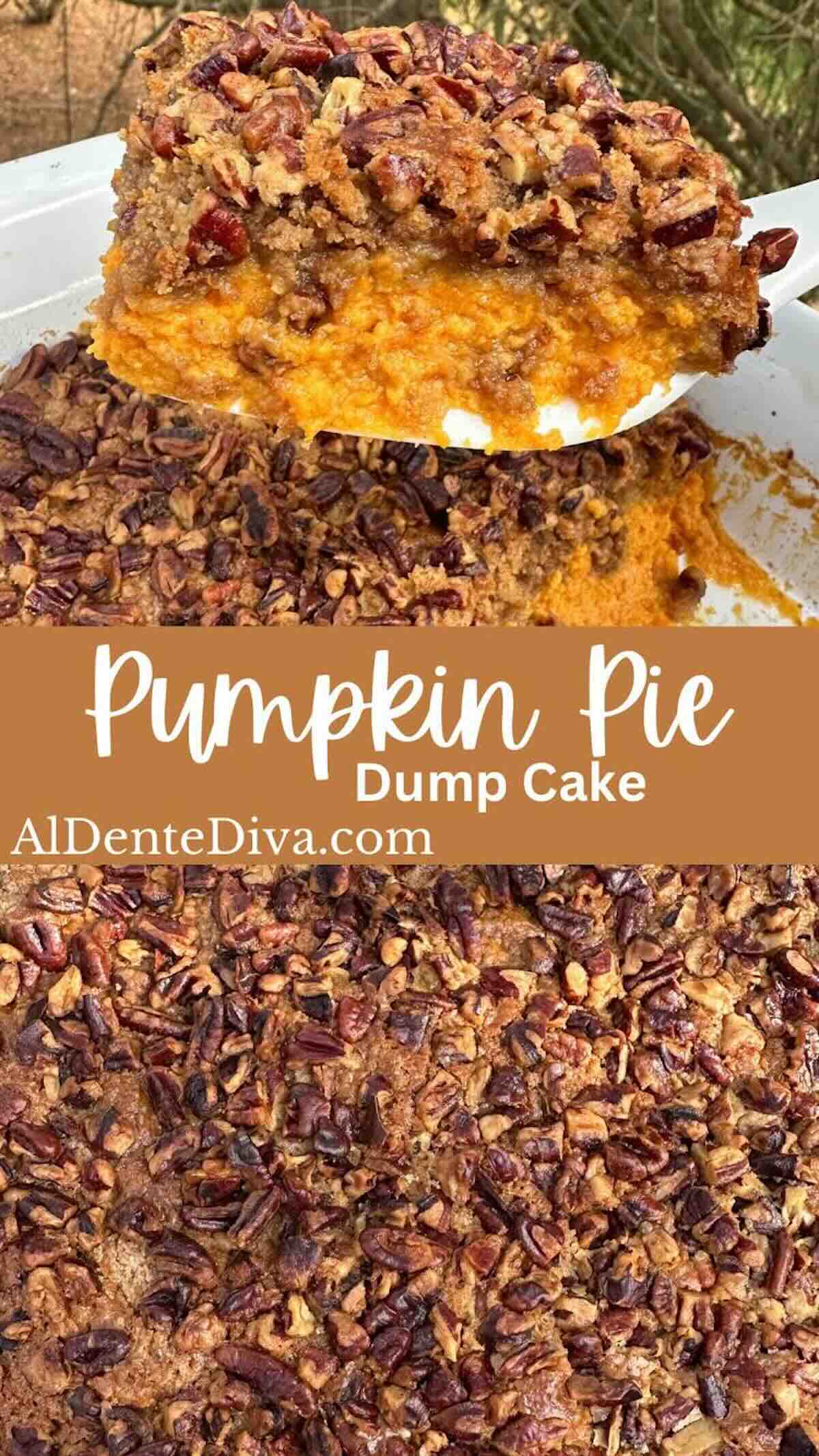 pumpkin pie dump cake cover