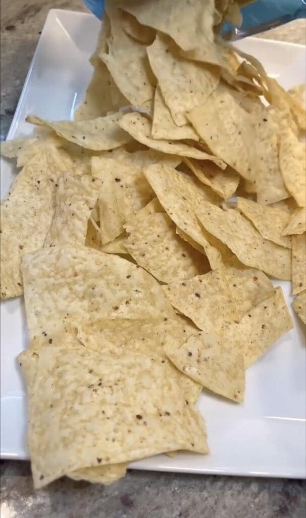 closeup of tostitos tortilla chips