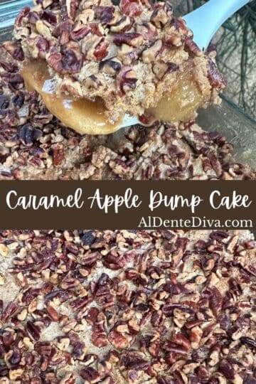 caramel apple dump cake cover