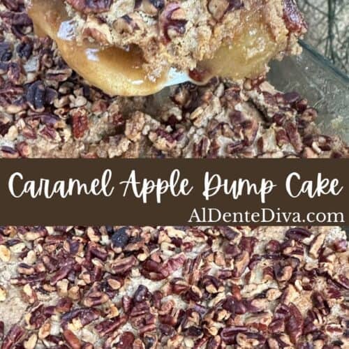 caramel apple dump cake cover