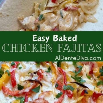 easy baked chicken fajitas cover