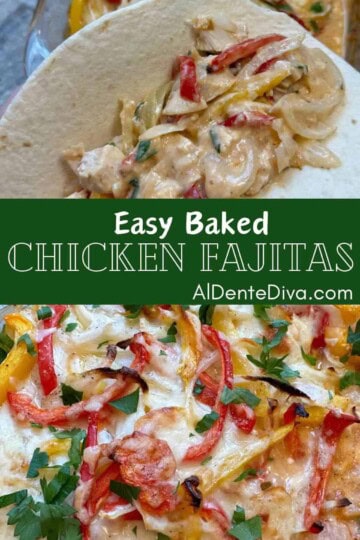 easy baked chicken fajitas cover