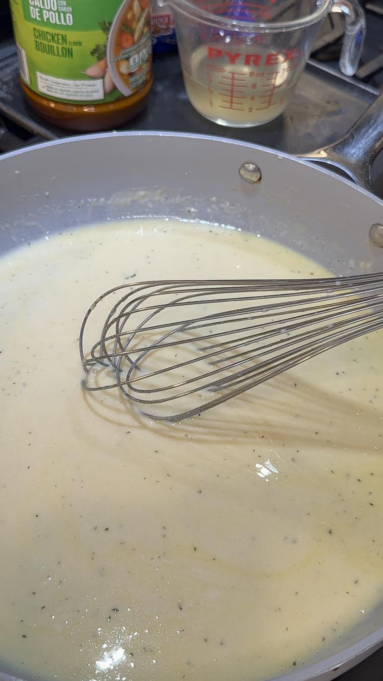 milk and flour whisked together