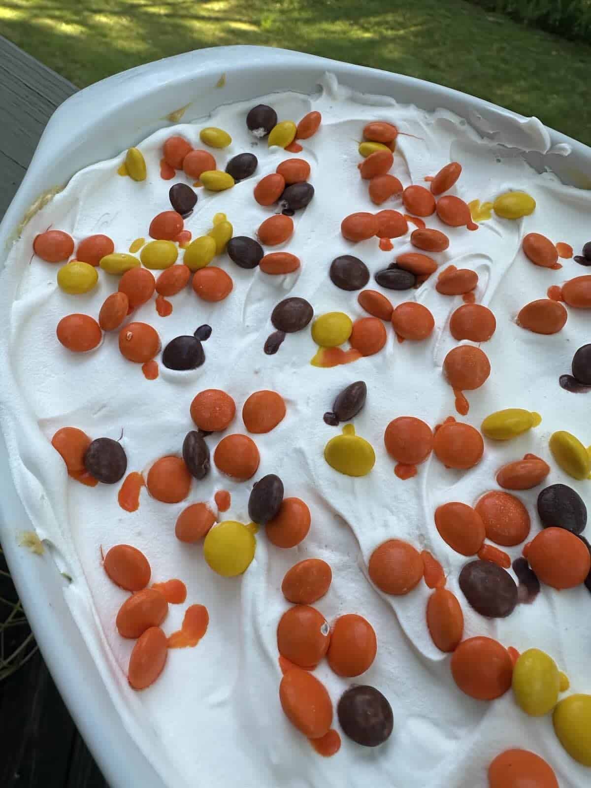 finished nutter butter ice box cake