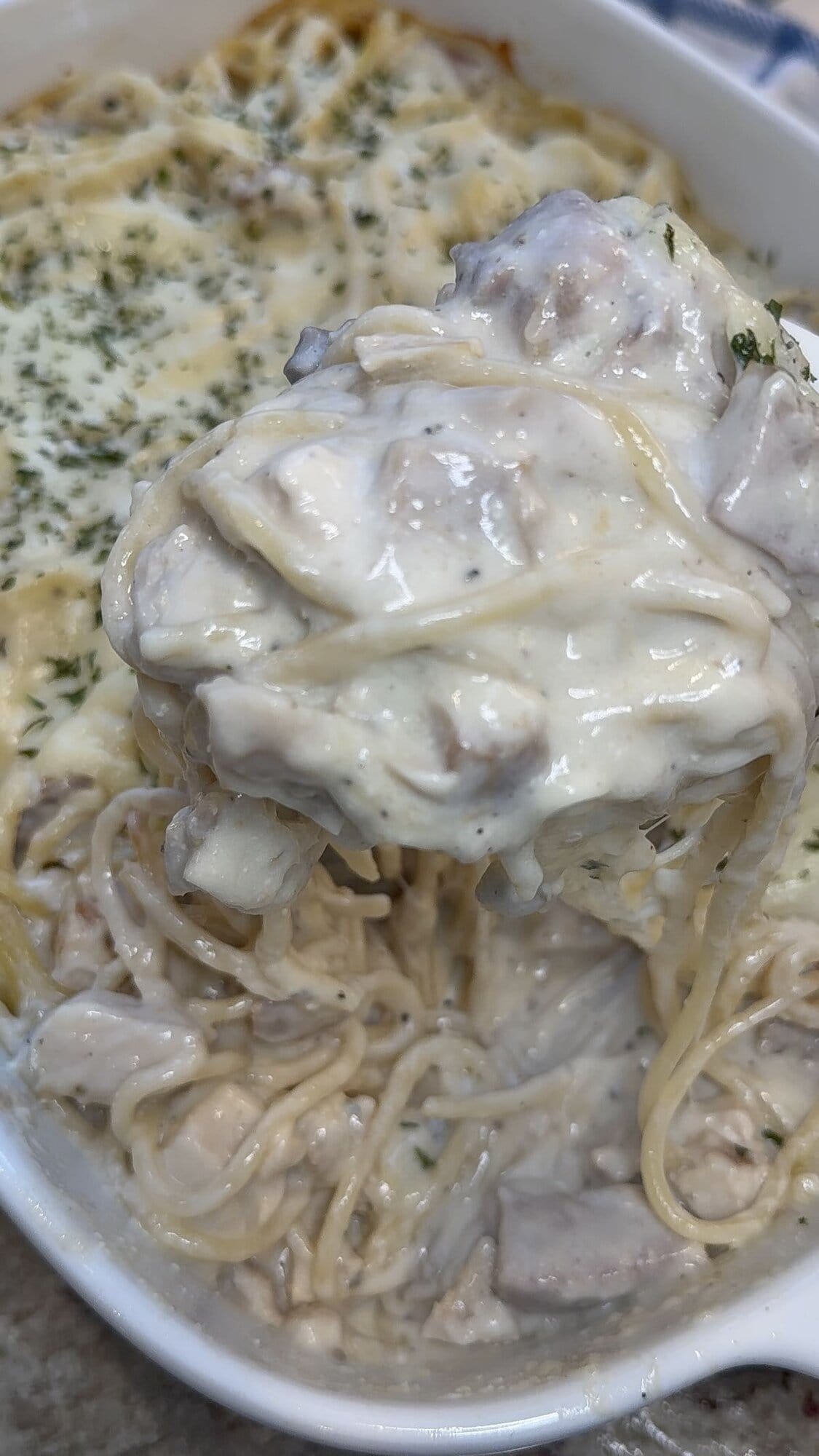 finished turkey tetrazzini