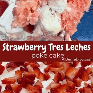 strawberry tres leches poke cake