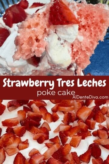 strawberry tres leches poke cake