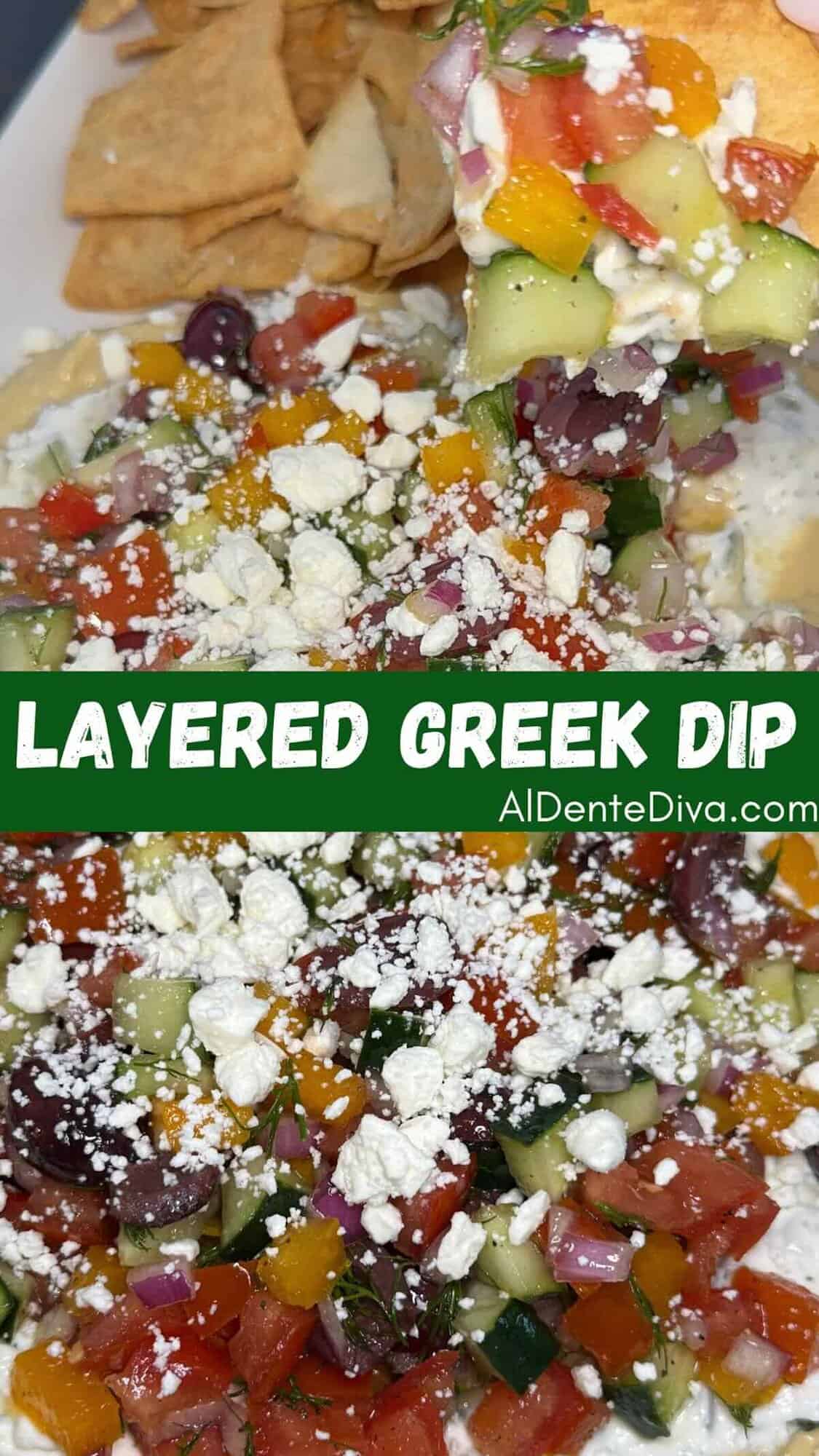 layered greek dip cover