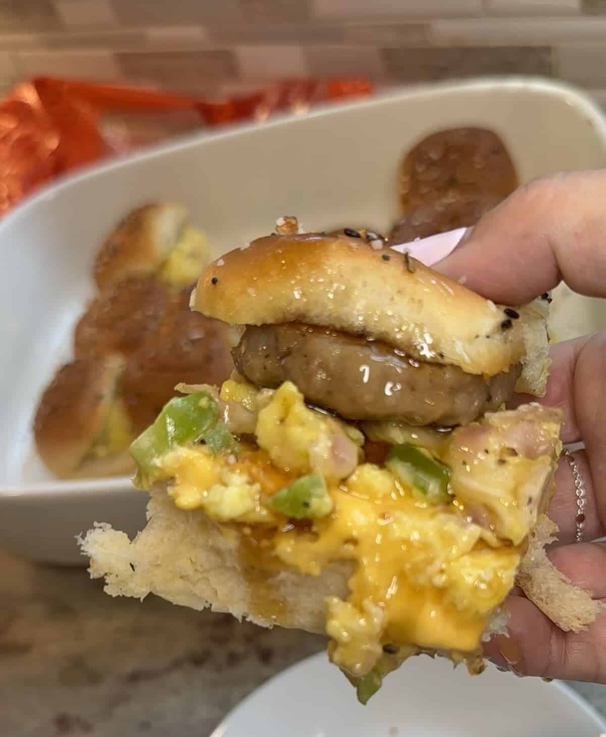 western breakfast sliders finished