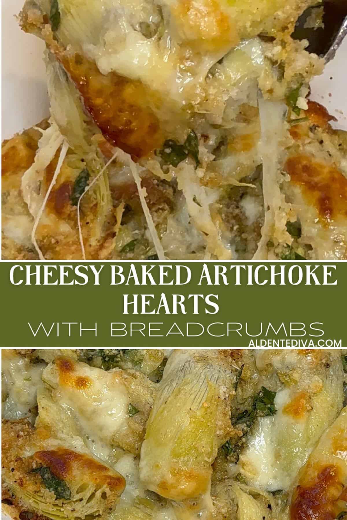 cheesy baked artichoke hearts with breadcrumbs