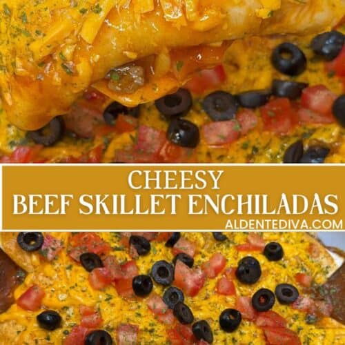 cheesy beef skillet enchiladas