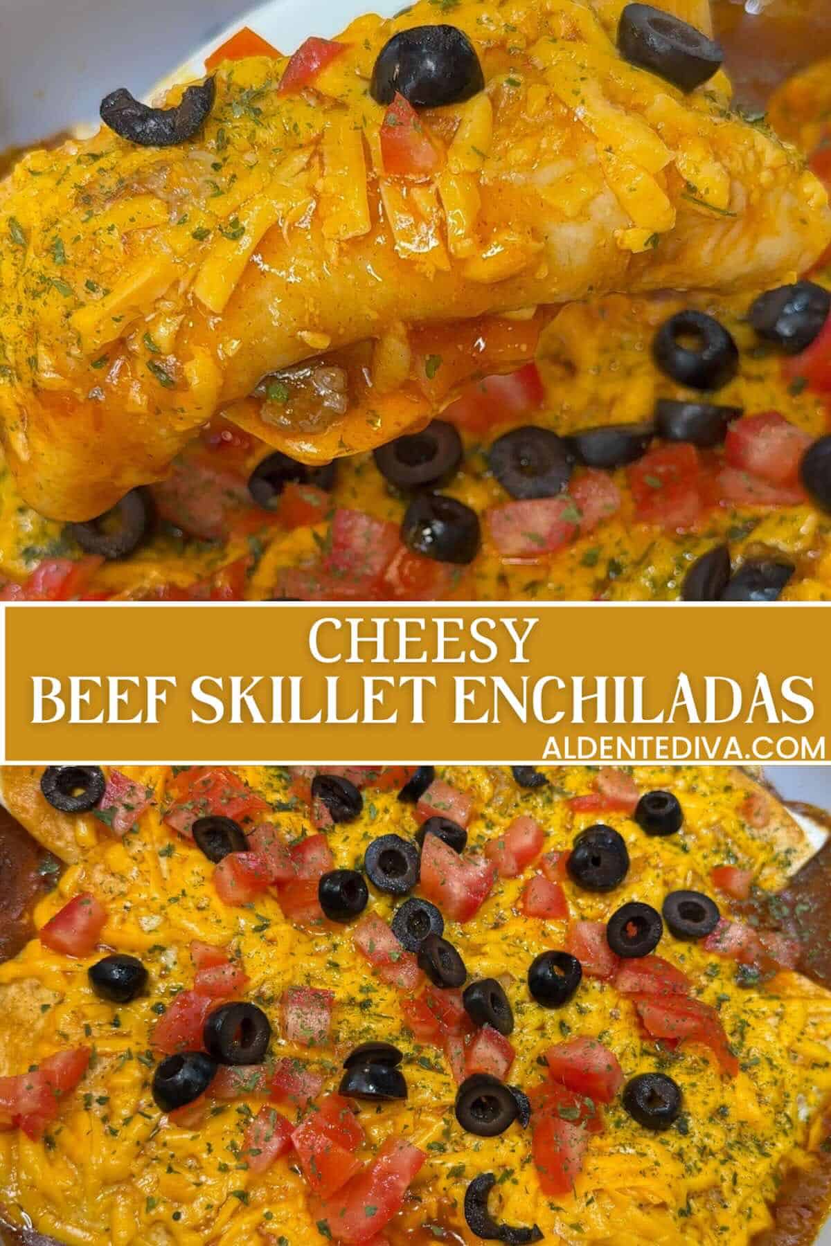 cheesy beef skillet enchiladas
