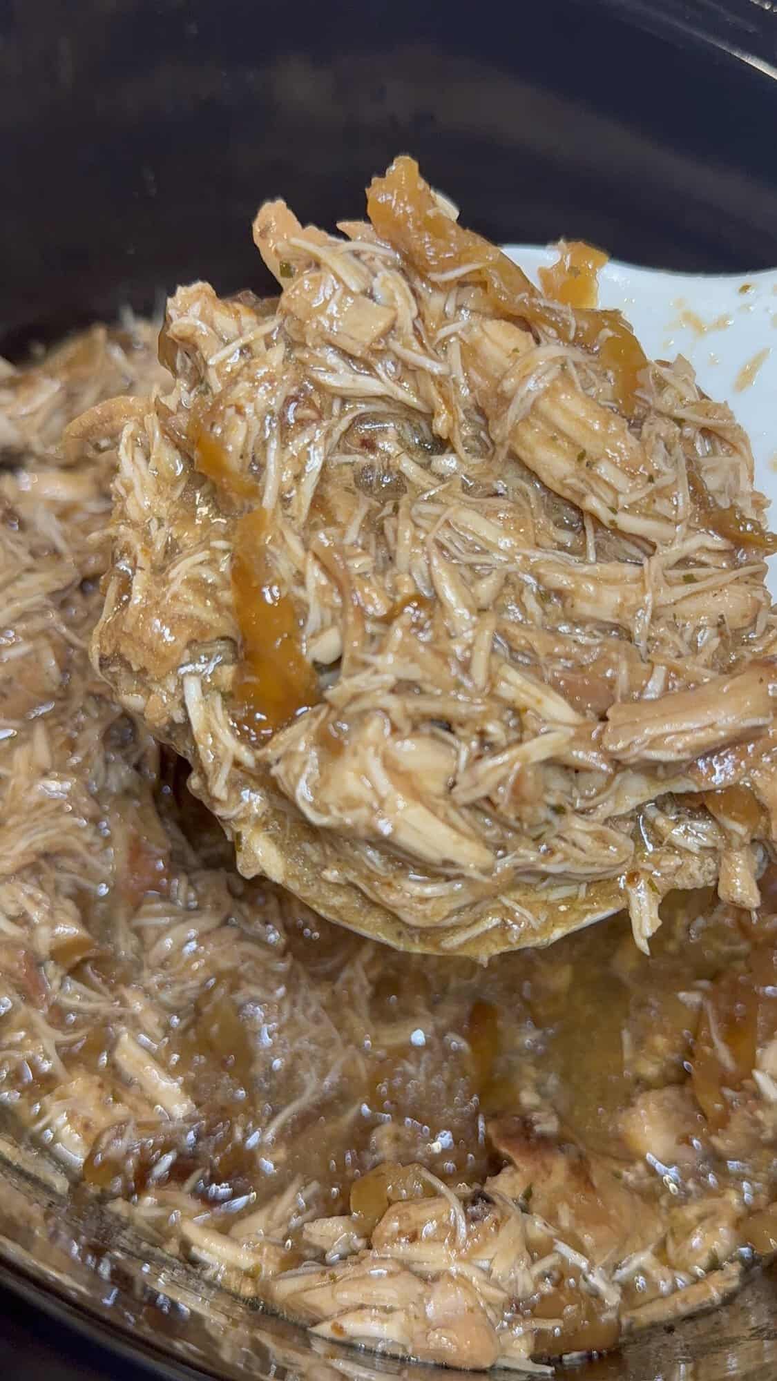 shredded crockpot mississippi chicken
