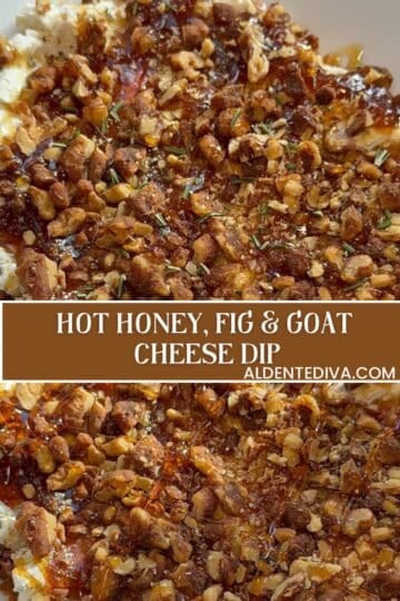hot honey, fig and goat cheese dip