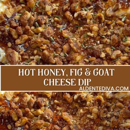 hot honey, fig and goat cheese dip