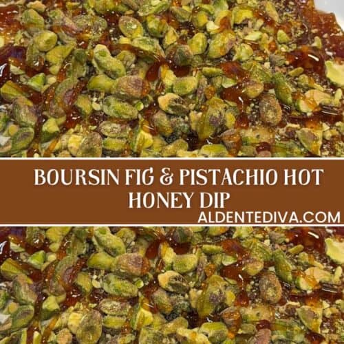 boursin fig & pistacio hot honey dip