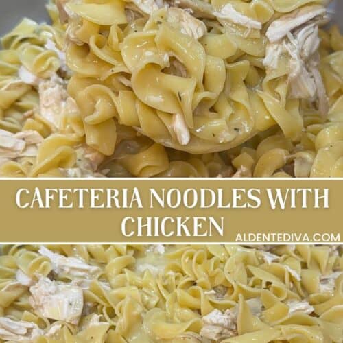 creamy cafeteria noodles with chicken
