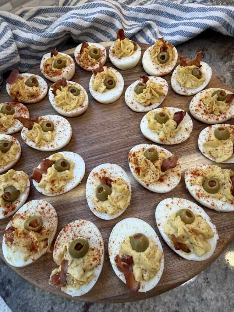 finished deviled eggs