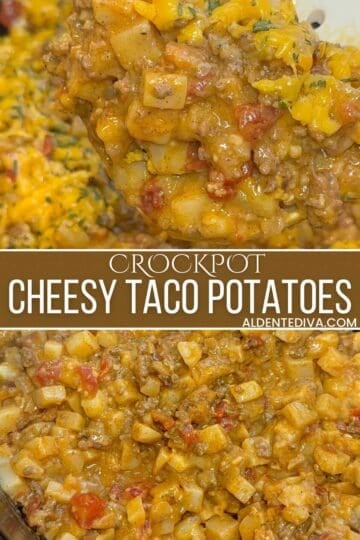 crockpot cheesy taco potatoes