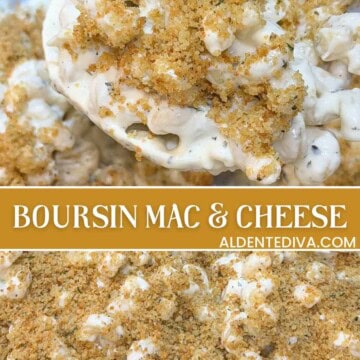 boursin mac and cheese with breadcrumb topping