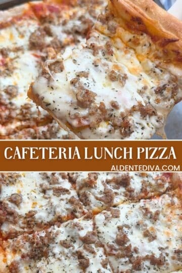 cafeteria lunch pizza