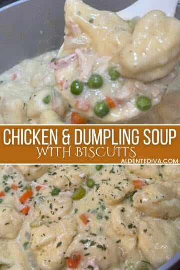 chicken and dumpling soup with biscuits