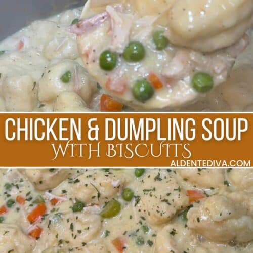 chicken and dumpling soup with biscuits