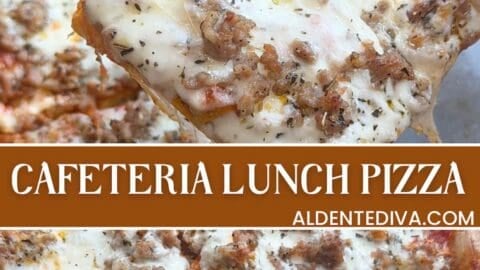 cafeteria lunch pizza