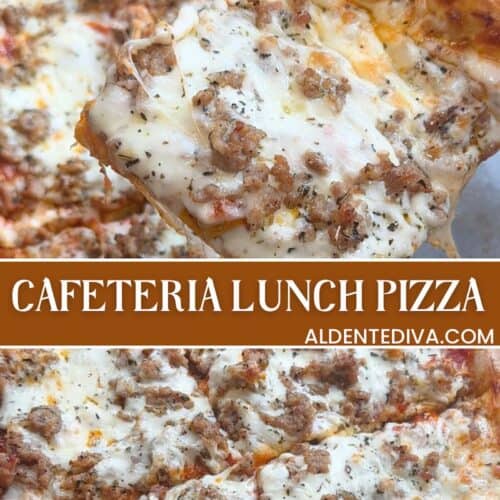 cafeteria lunch pizza