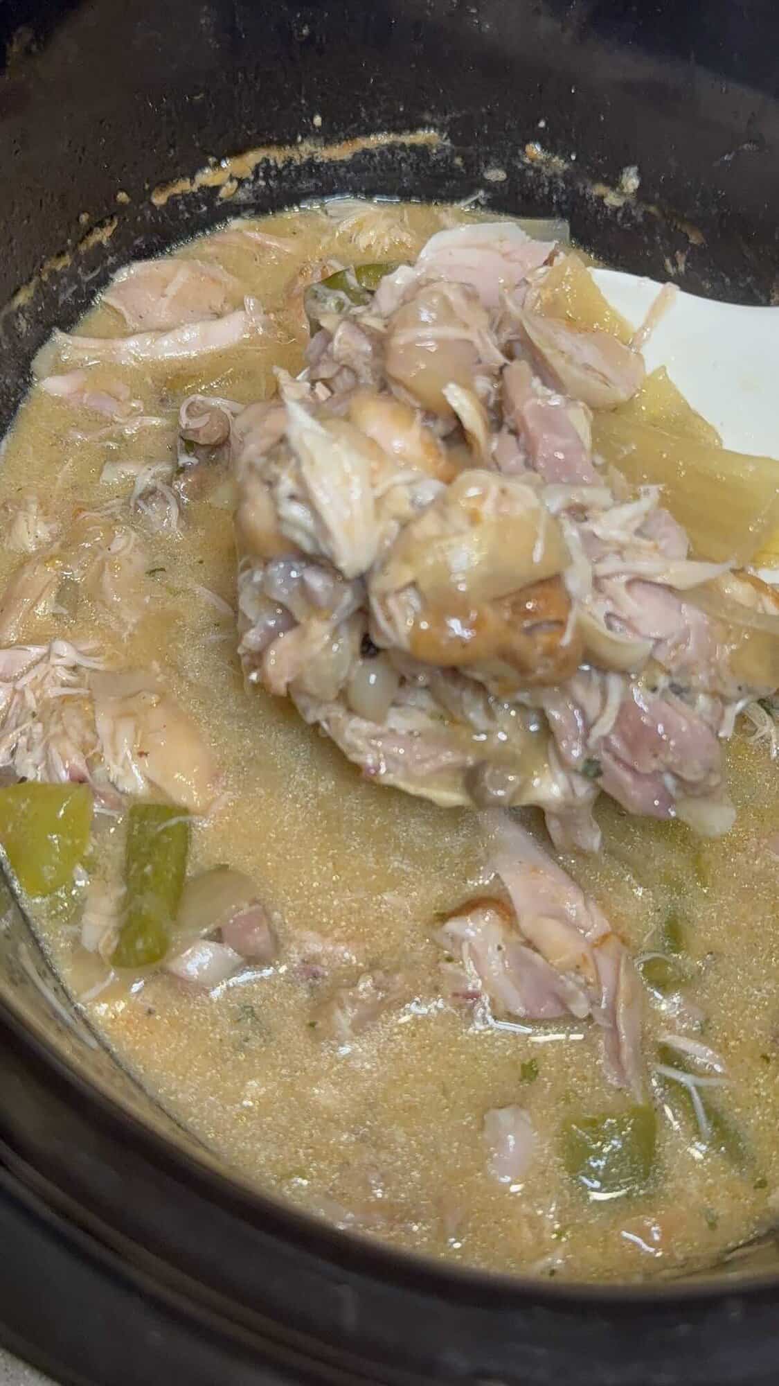 finishes southern style chicken in crockpot