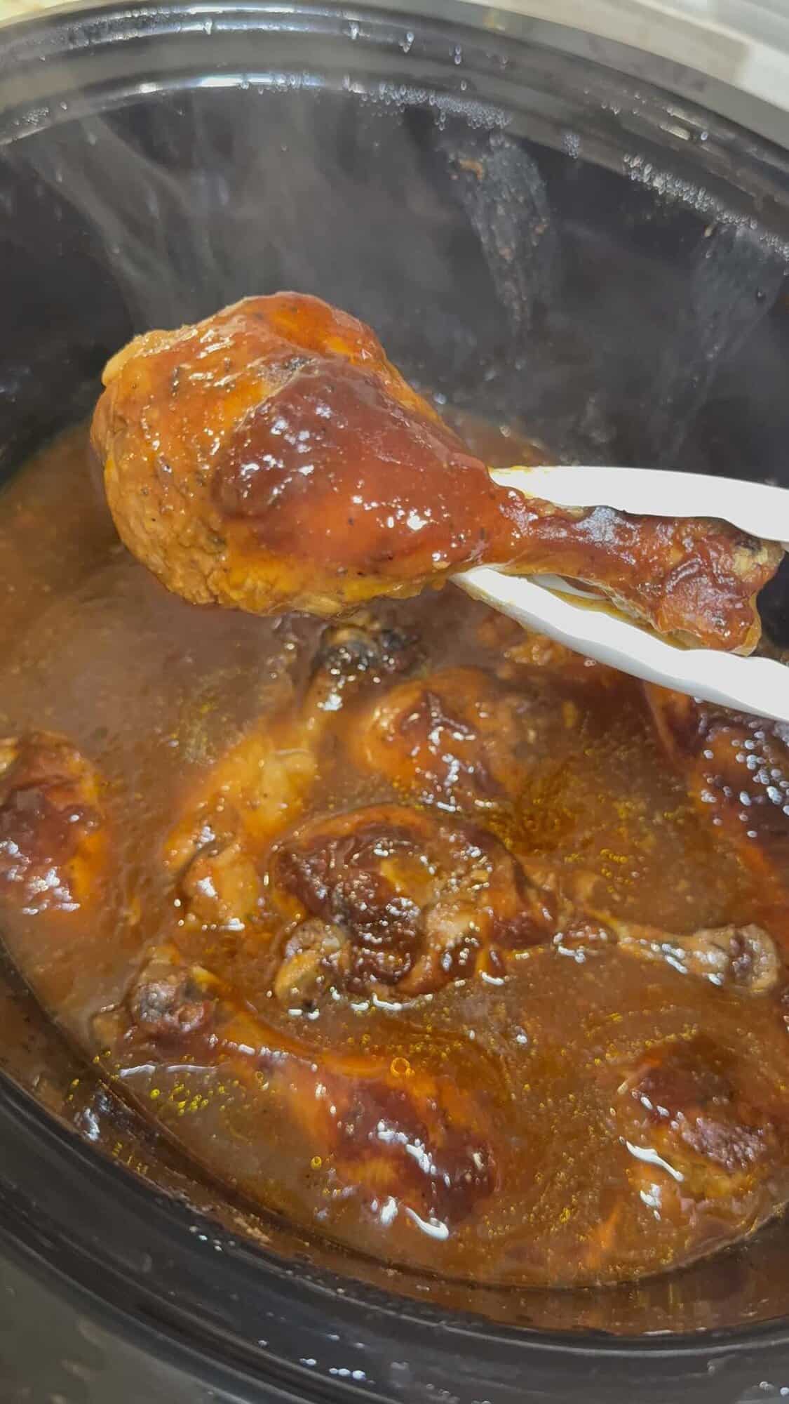 finished bbq chicken legs