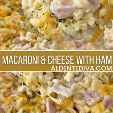 macaroni and cheese with ham