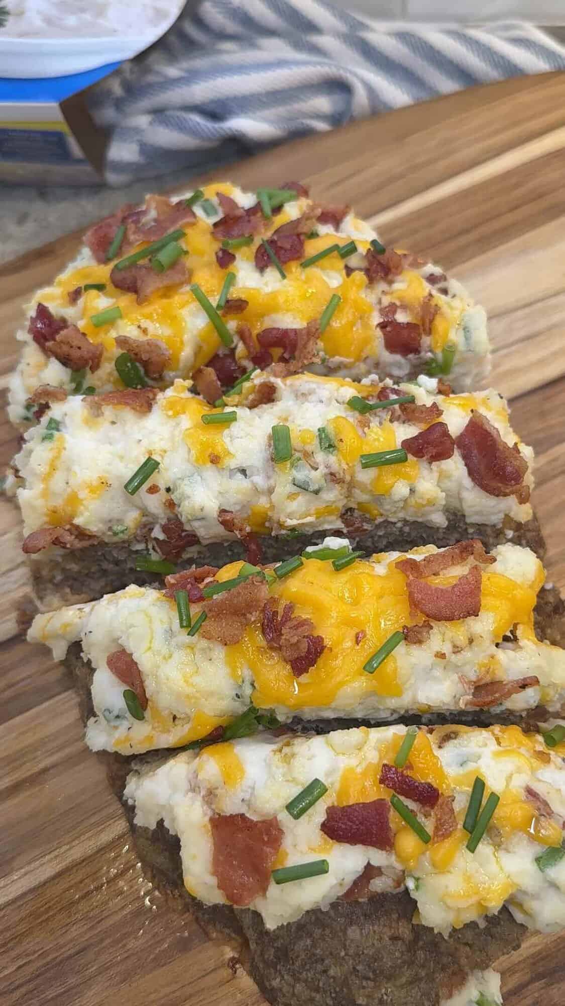 loaded mashed potato meatloaf