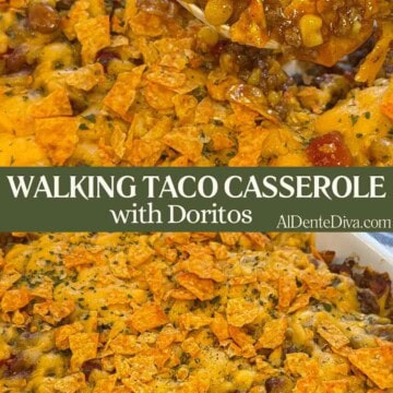 walking taco casserole with Doritos