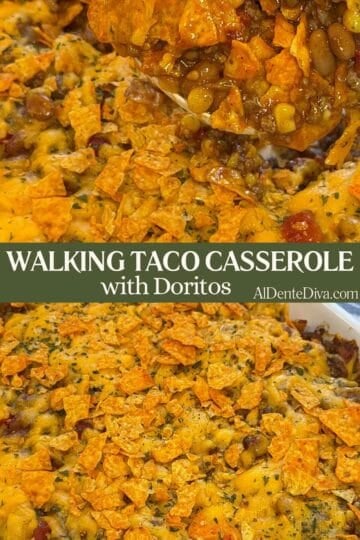 walking taco casserole with Doritos