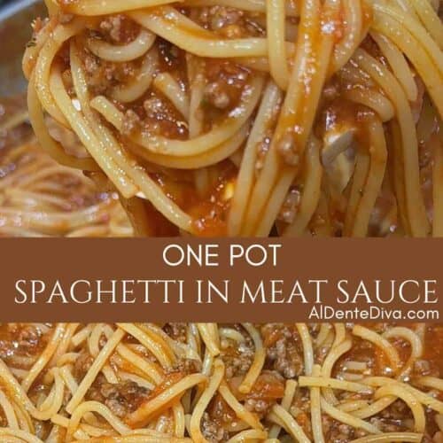 one pot spaghetti with meat sauce cover